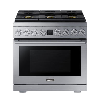 Fogão a gás - DOP36P86DLS/DA - dacor - 6 bocas / 1 forno / de limpeza manual