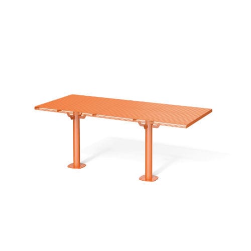 Mesa contemporânea - BREAK TIME TI - METALCO - em aço revestido a pó / com base em aço termolacado / retangular