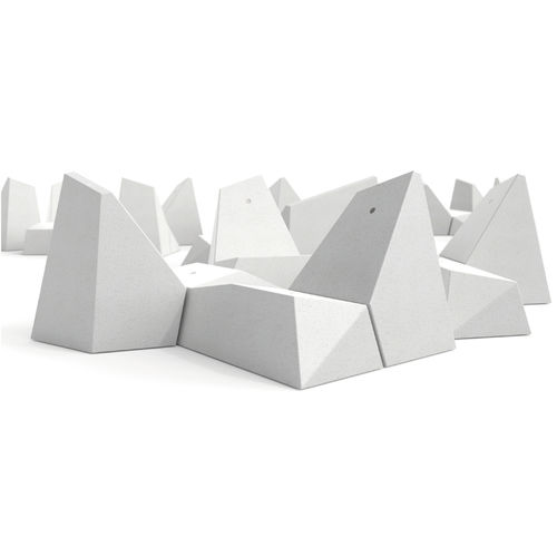 Banco design - DIORITE - METALCO - em pedra reconstituída / com encosto / sem encosto