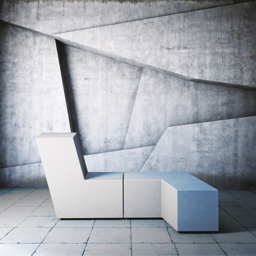 Banco para espaço público contemporâneo - UP - METALCO - em concreto de alto desempenho / com encosto / sem encosto