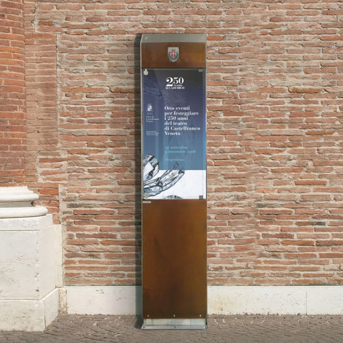 Painel informativo fixo - ANNUNCI - METALCO - para ambiente externo / para espaço público / publicitário