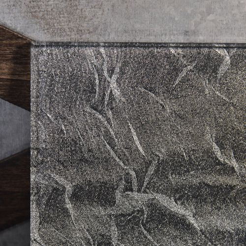 Painel de vidro laminado - "JEWEL ROCK" STEEL SILK ORGANICA™ - Avant Art Architectural Glass, Inc. - decorado / para ambiente interno / com insertos têxteis