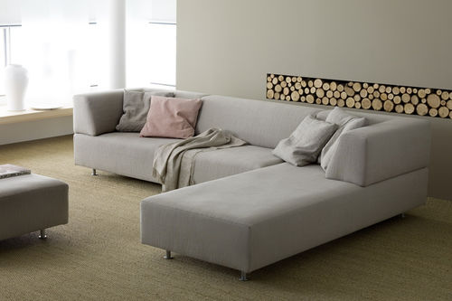 Sofá de canto - OPEN - ferlea - contemporâneo / em poliéster / cinza