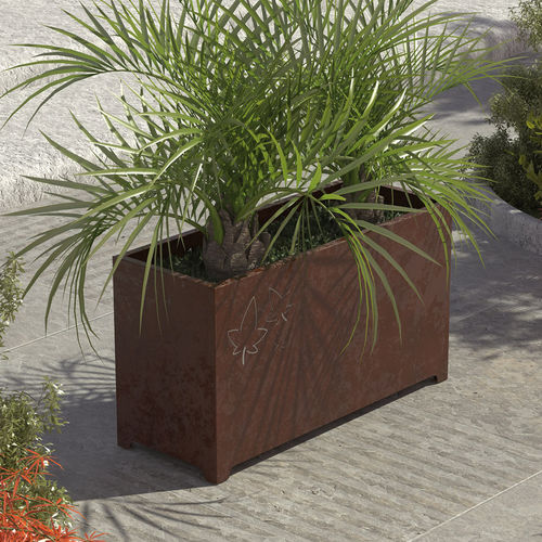 Floreira em aço galvanizado - LEAVES 2 - LAB23 - em aço Corten / retangular / contemporânea