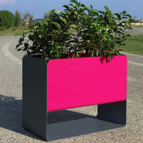 Vaso de jardim em aço inoxidável - SMITH - LAB23 - retangular