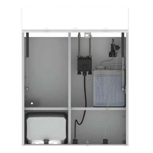 Móvel de banheiro com dispensador de sabonete - SWAR 700 - Stern Engineering Ltd. - com secador de mãos integrado / com dispensador de papel / com iluminação embutida