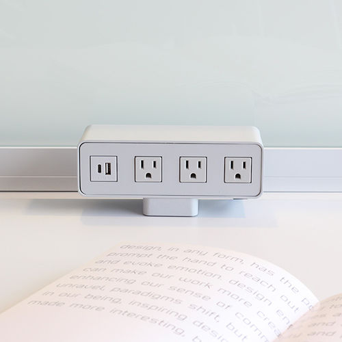 Tomada elétrica - POWER QUBE - Teknion - para equipamento informático / USB / quádrupla