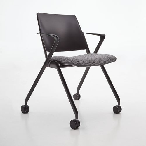 Cadeira para interlocutor contemporânea - KUPP - Teknion - para ambiente interno / em tecido / com base metálica