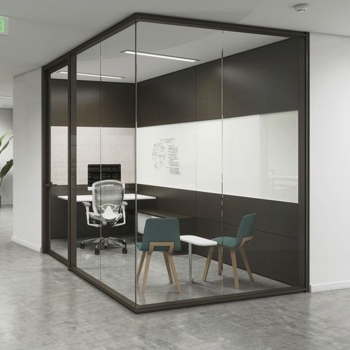 Divisória desmontável - FOCUS - Teknion - em alumínio / em policarbonato / da linha comercial