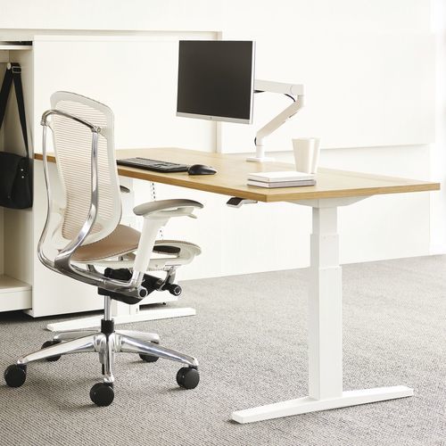 Mesa secretária de piso - NAVIGATE - Teknion - contemporânea / metálica / reta