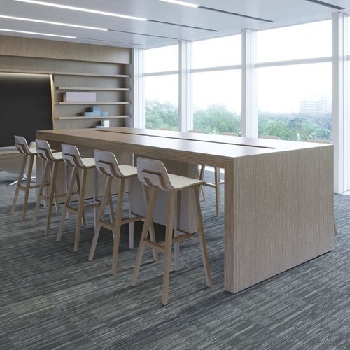 Mesa contemporânea - COMMUNITY - Teknion - em madeira / com base em madeira / retangular