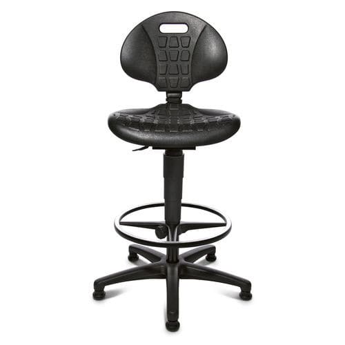 Banqueta contemporânea - TEC 20  - Topstar - em couro / com base metálica / com pé central