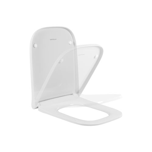 Assento sanitário antibacteriano - LOOK  - Sanindusa - em termoendurecível / em aço inoxidável / branco