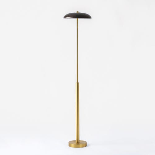 Luminária de piso - BOLACHA XXL - HISLE - em alumínio anodizado / em madeira / contemporânea