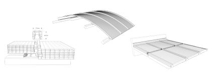 Telhado em policarbonato - PC 2600-40-7-U - Rodeca GmbH - com proteção UV