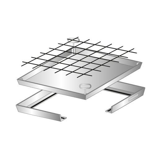 Alçapão de piso - BV-FL - REMOVABLE COVERS - Gorter - quadrado / retangular / em aço galvanizado