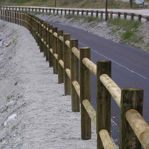 Cerca para passagem de bicicleta - CYLINDRIQUE 2 LISSE - APPUI MIXTE U60  - Rondino - com barras / para jardim / para rodovia