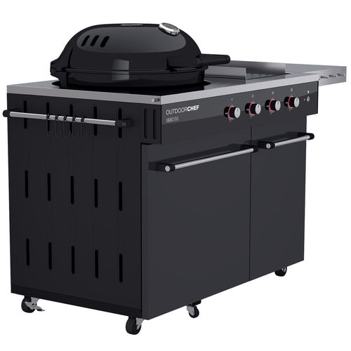 Churrasqueira a gás - LUGANO 570 G EVO - Outdoor Chef - com rodízios / em metal pintado / em aço inoxidável