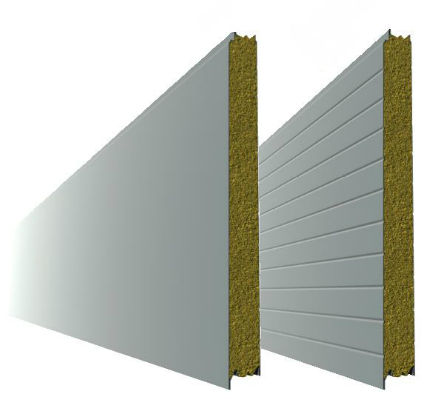 Painel sanduíche para fachada - FI - Pflaum & Sohne Bausysteme - face metálica / núcleo de fibras minerais