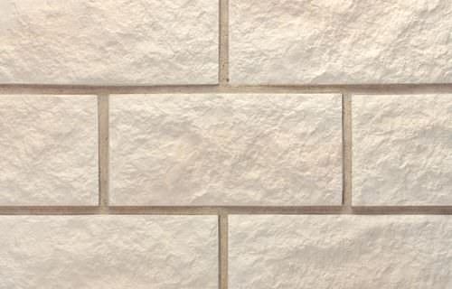 Placa de revestimento aparente em pedra reconstituída - CAMPANA CREME - Klimex - para área externa / para ambiente interno / 100% reciclável