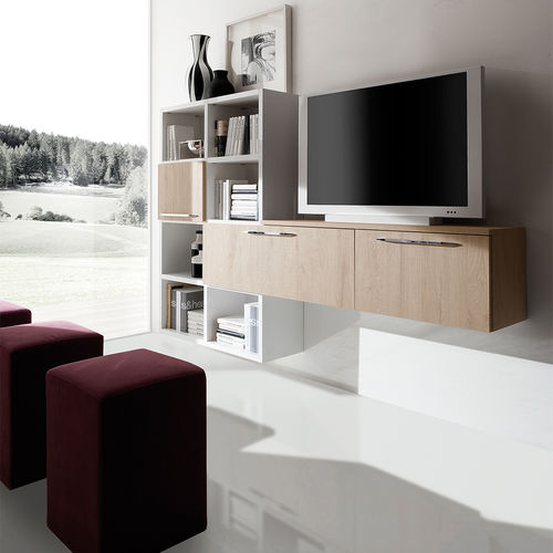 Móvel de parede contemporâneo para TV - ERIKA - ARAN Cucine - em laminado melamínico