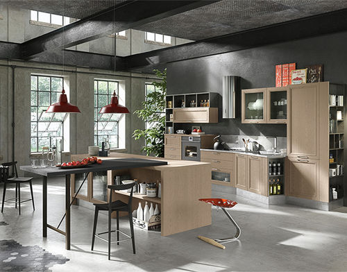 Cozinha contemporânea - MAGISTRA - ARAN Cucine - em madeira / em aço inoxidável / com ilha