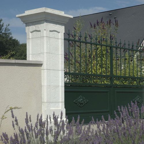 Pilar para muro em pedra reconstituída - CHAMBORD - WESER
