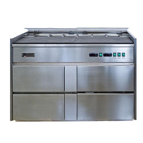 Bancada de preparação em aço inoxidável - FLUX LAMINAIRE - FRANCE INOX INDUSTRIE - refrigerada / profissional