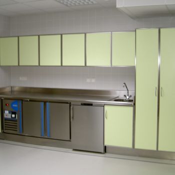 Tampo de bancada em aço inoxidável - OFFICES - FRANCE INOX INDUSTRIE - para cozinha profissional / de borda arredondada / sob medida