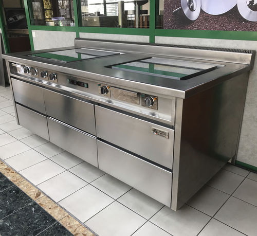 Cooktop elétrico - MAGIC - FRANCE INOX INDUSTRIE - profissional / 4 bocas / de piso