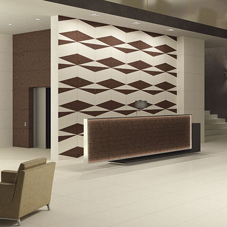 Placas de revestimento em grés porcelanato - TRACE : MAHOGANY - Eiffelgres - fosca / bujardada / para ambiente interno