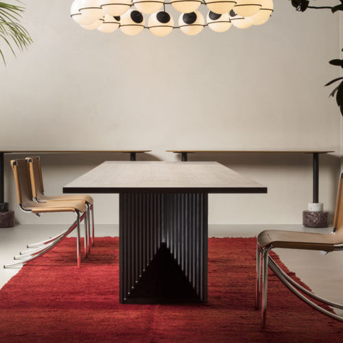 Mesa contemporânea - MAESTRO - Acerbis - em fibra de madeira / com base em nogueira / com base em madeira de freixo