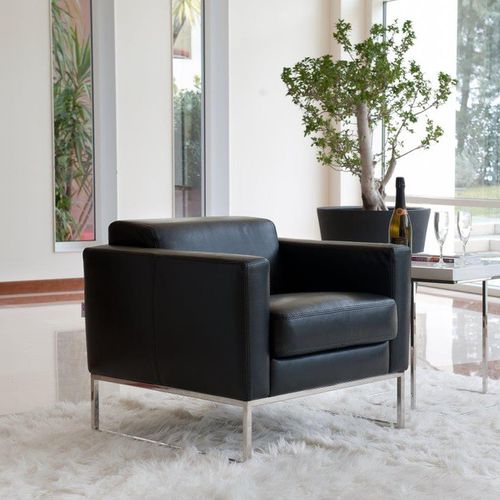 Poltrona contemporânea - FABIEN - Alpa Salotti - em couro / com base tipo trenó