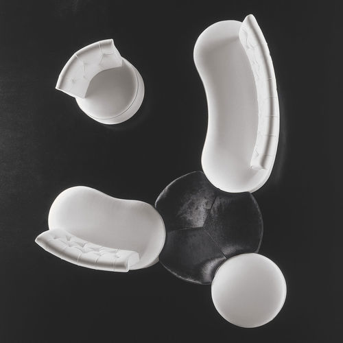 Puff contemporâneo - GALLERY SHAPED - ALTEK ITALIA DESIGN - em alumínio / em couro / em laminado
