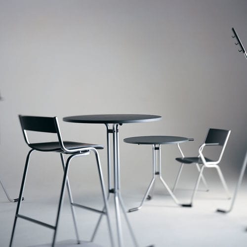 Mesa alta contemporânea - VERTIGO LV33 - ALTEK ITALIA DESIGN - em aço / com base em aço / quadrada