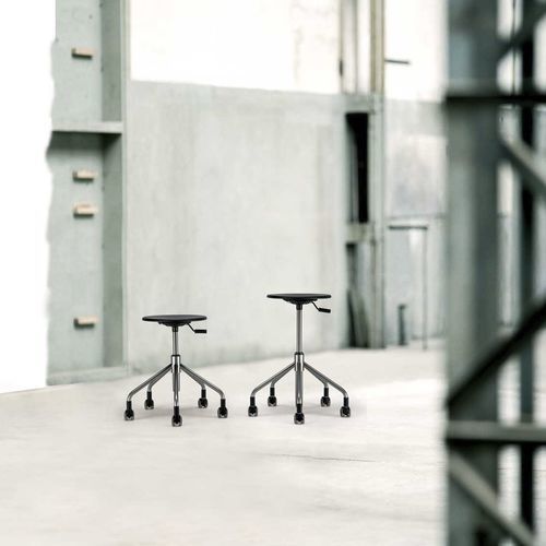 Banqueta alta em faia - VERTIGO LV06 - ALTEK ITALIA DESIGN - com base metálica / com base em metal cromado / com base de aço revestido a pó