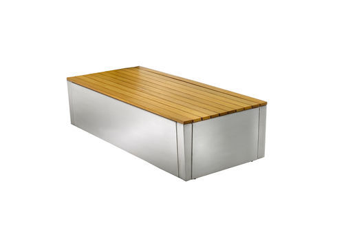 Banco para espaço público contemporâneo - GARDA - ALTEK ITALIA DESIGN - em compósito / em alumínio / em iroko