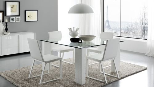 Mesa contemporânea - TWEEN - Rossetto Armobil - em vidro / quadrada / retangular