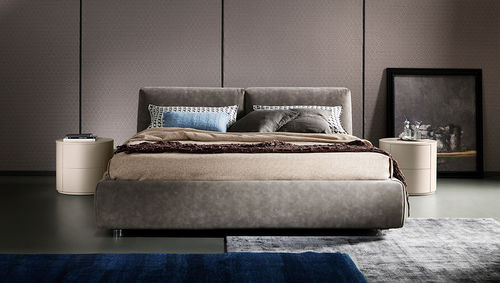 Cama de casal - VINTAGE - Rossetto Armobil - contemporânea / estofada / com cabeceira estofada