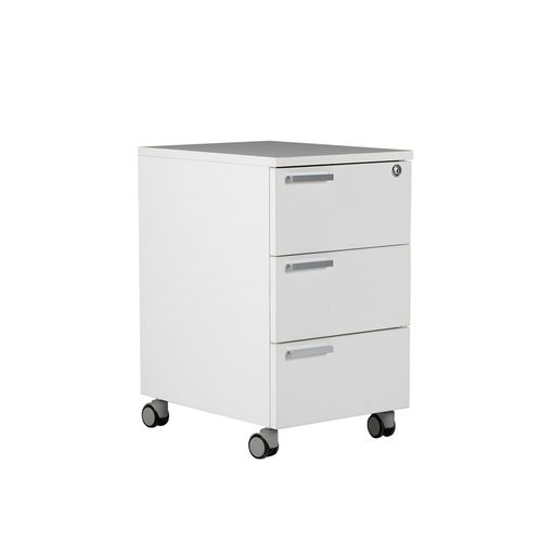 Módulo de gavetas para escritório metálico - KESON - B&T Design - com 3 gavetas / com rodízios / com chave