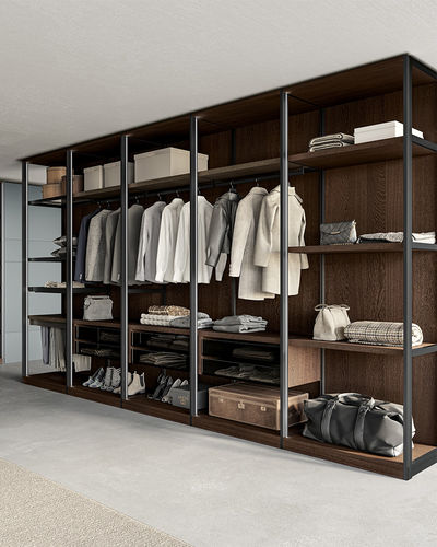Closet contemporâneo - SCENA - Dall'Agnese - em madeira laqueada fosca / metálico / com iluminação embutida