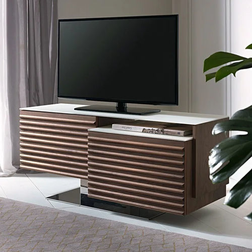 Rack de TV contemporâneo - FABULUS - Pacini & Cappellini - giratório / made in Italy / em nogueira