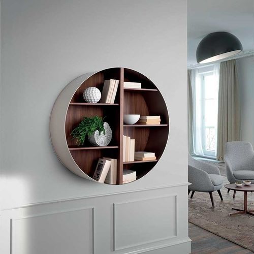 Livreiro de parede - TAO - Pacini & Cappellini - contemporâneo / em nogueira / em metal pintado