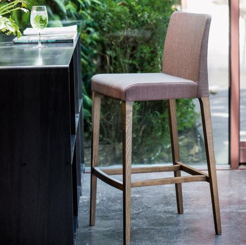 Cadeira alta contemporânea - ZOE : 1122 SG - Cizeta - para ambiente externo / para ambiente interno / em tecido