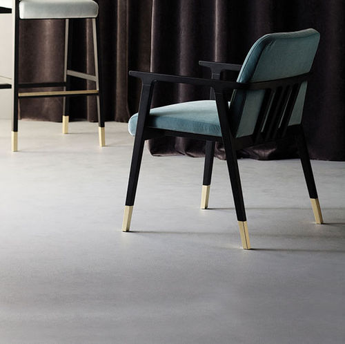 Cadeira contemporânea - TENUES : 2302 PO - Cizeta - para ambiente interno / em tecido / com base em madeira