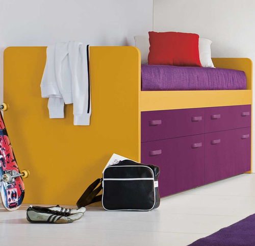 Cama de solteiro - LOBBY BOX - Clever - contemporânea / infantil / com gavetas