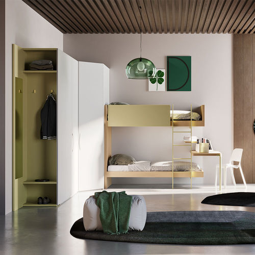 Quarto infantil branco - Start s24 - Clever - cinza / verde / preto