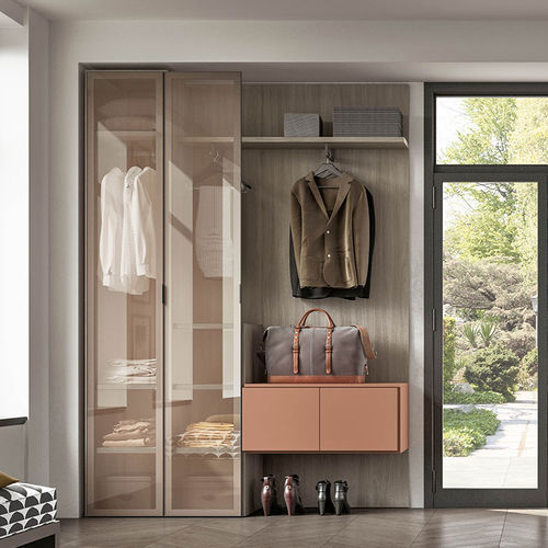 Closet contemporâneo - Start  - Clever - em vidro / sob medida / com gavetas