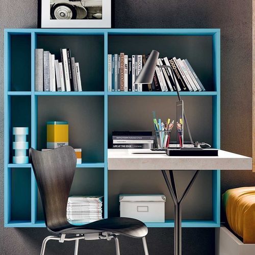 Livreiro de parede - Gate - Clever - contemporâneo / em madeira laqueada / em laminado melamínico