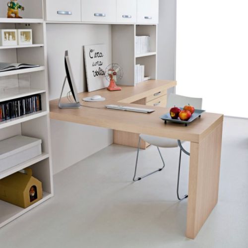 Mesa secretária de piso - START - Clever - contemporânea / em madeira / em L